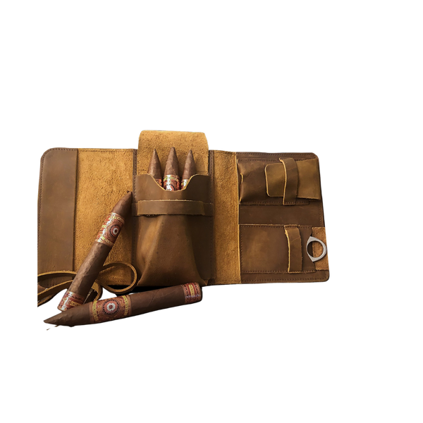 Light Cigar Travel Case - Brown